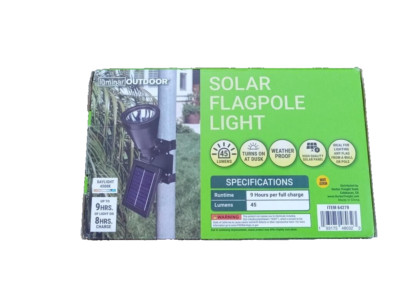 LED Solar Powered Flag Pole Spot Light Spotlight Flagpole Battery Included NEW