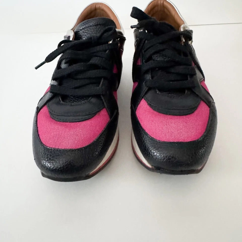 Jimmy Choo Tenis Rosa Negro Geranio Con Cordones EU 36.5 Foto 4 de 4