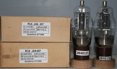 RCA 807 VT100 6L6 EL34 NOS Made In U.S.A Amplitrex Tested Qty 1 Match Pair