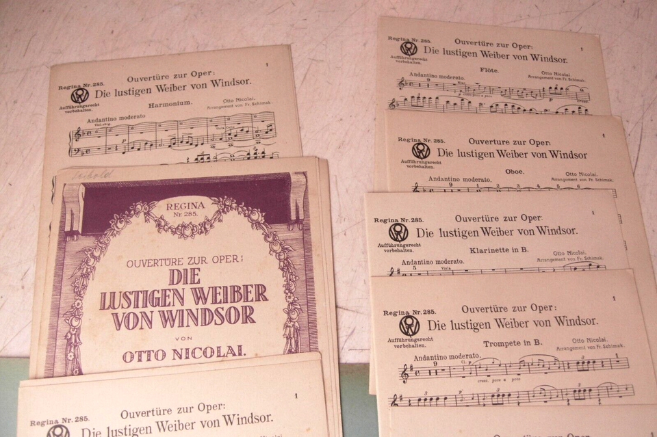 Orchrista Notes Old Notes Salon Orchestra Overture Merry Wives of Windsor Nicolei 13 ...