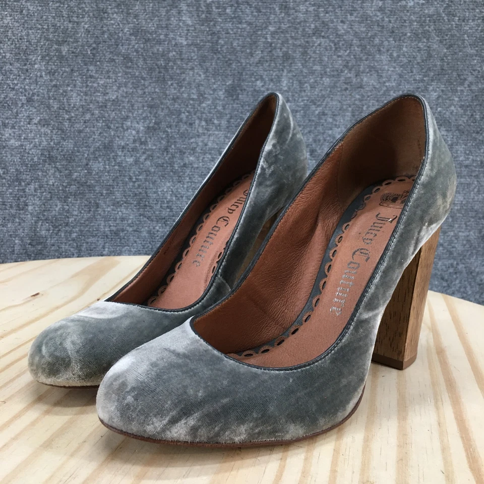 Женские туфли-лодочки Juicy Couture на блочных каблуках 9 M без застежек из зеленой ткани повседневные - Изображение 4 из 4