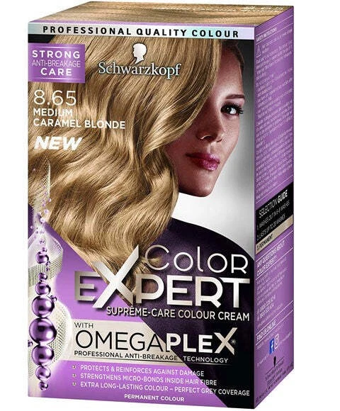 Schwarzkopf Color Expert Omegaplex Colour Cream 8.65 Medium Caramel Blonde