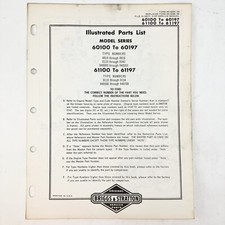 Vintage 1973 Briggs & Stratton 60100-60197 61100-61197 Illustrated Parts List