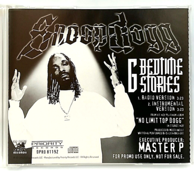 CD) Snoop Dogg – G Bedtime Stories, Promo, DPRO 81192, Single
