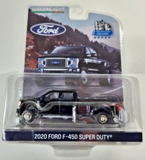 1:64 GreenLight 2020 Ford F-450 Super Duty Dually Pickup Black Truck Exclusive
