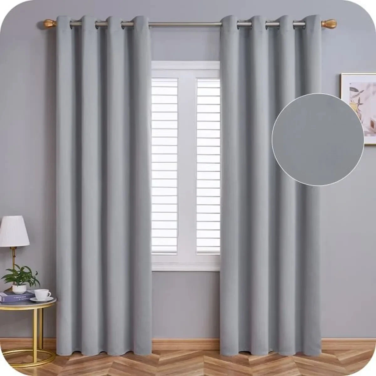 Deconovo Lot de 2 Rideaux Argenté Motif Ligne Occultant Isolant Thermique à Oeillets 140x260cm Deconovo Lot de 2 Rideaux Argenté Motif Ligne Occultant Isolant Thermique à Oeillets 140x260cm