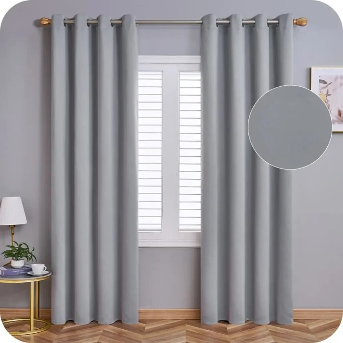 Rideaux isolants thermiques et phoniques gris 140x240 anti-bruit
