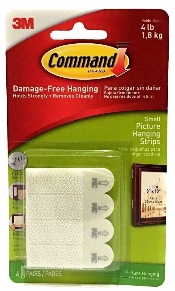 3M Command Strips Self Adhesive Damage Free Wall Hanging Picture Frames Posters - Image 4 of 4