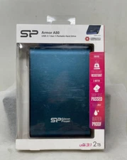 Silicon Power Armor A80 Shockproof/Waterproof Portable Hard Drive, USB-3.1, 2TB