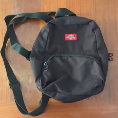 Dickies Black X-Small Backpack Zip Front Pocket Adjustable Straps Fits 13''
