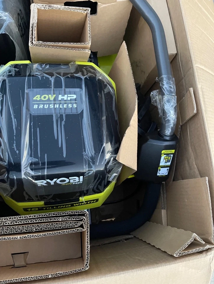 Ryobi 40V HP sin escobillas 18 pulgadas Cultivador de dientes trasero alimentado por batería (SOLO HERRAMIENTA) Foto 3 de 4