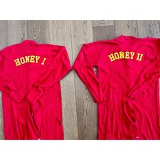 1980's Vntage Union Suit Pair Mens L XL Red Excellent Vintage Thermal Long Johns