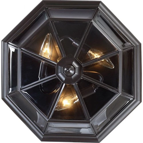Newbury - 3 Light Flush Mount - 8 Inches high-Medici Bronze Finish Outdoor - Picture 8 of 8