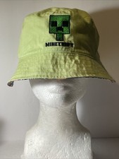 Minecraft Creeper Reversible Bucket Hat Kids Youth 2024 One Size