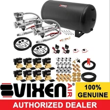 AIR SUSPENSION KIT/SYSTEM FOR TRUCK/CAR BAG/RIDE/LIFT, DUAL COMPRESSOR, 6G TANK