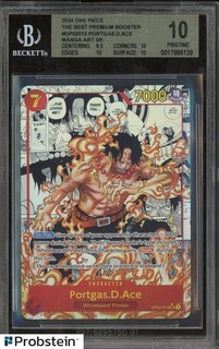 2024 One Piece The Best Premium Booster #OP02013 Portgas D.Ace Manga Art BGS 10
