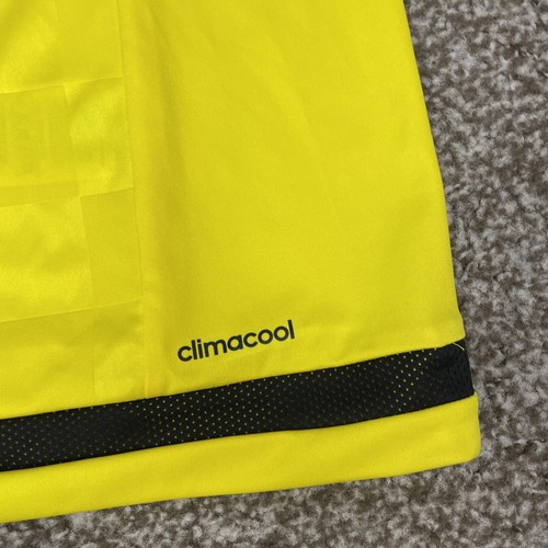Adidas Columbus Crew Jersey Mens Yellow 2015 Home MLS Large Barbasol Climacool - Picture 6 of 7