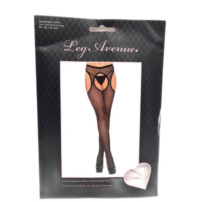 Leg Avenue Strumpfhose Damenbekleidung Fishnet suspender Hose Verführerisch Sexy - Bild 1 von 4