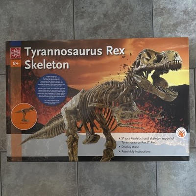 Edu Science Giant 3' Tyrannosaurus Rex Skeleton Model 50 Pcs - Rare-New-Sealed