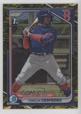 2024 Bowman Chrome Prospects Yellow Lunar Refractor 21/75 Yoeilin Cespedes 7c7