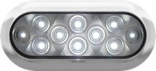  2 6" Oval LED White Trailer RV Reverse Backup Lights