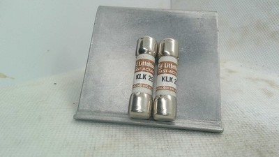 (2 New Fuses) LittleFuse KLK 25, 25 Amp, 600V, Fast Acting Midget Fuse (LOC3) US