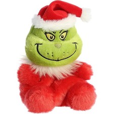 Aurora World Plush - Dr. Seuss Palm Pals - SANTA GRINCH 5 inch -Stuffed Animal