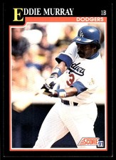 Eddie Murray 1991 Score #310 Dodgers MLB READ FREE SHIPPING AutographDen