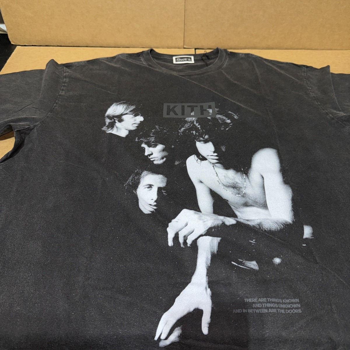 Kith x The Doors Light My Fire Vintage Black Tee Size L In-Store 