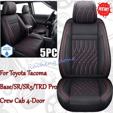 5pc For Toyota Tacoma Seat Covers 2005-2025 Access Cab Crew Double Cab Trd Sport