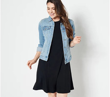 Isaac Mizrahi Live! Crew Neck Tank Jet Black M New