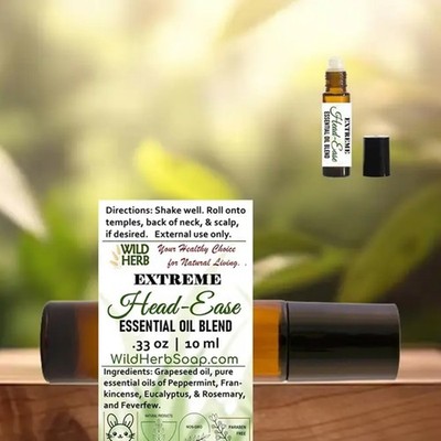 Extreme Migraine Headache & Tension Relief Roll-On | Natural Aid |Essential Oils