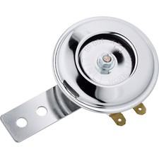 Hashiru POLO Hupe 12V Chrom, 65mm, 100dB, Universal für Motorrad & Auto