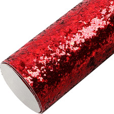 Chunky Glitter Fabric 1 Roll 11.8 X 55 Inch Solid Color Christmas Faux Leather f