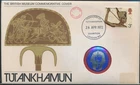 LS81277 Great Britain 1972 tutankhamun treasures FDC numis letter used