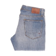 TOMMY HILFIGER DENTON STRAIGHT FIT W33 L34 MENS JEANS STRETCH 33/34 HUDSON BLUE