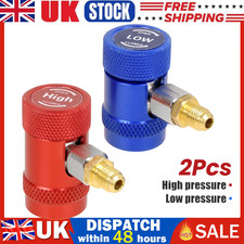 2x R1234yf Quick Connector Adapter Coupler Auto A/C Manifold Gauge Set Low High