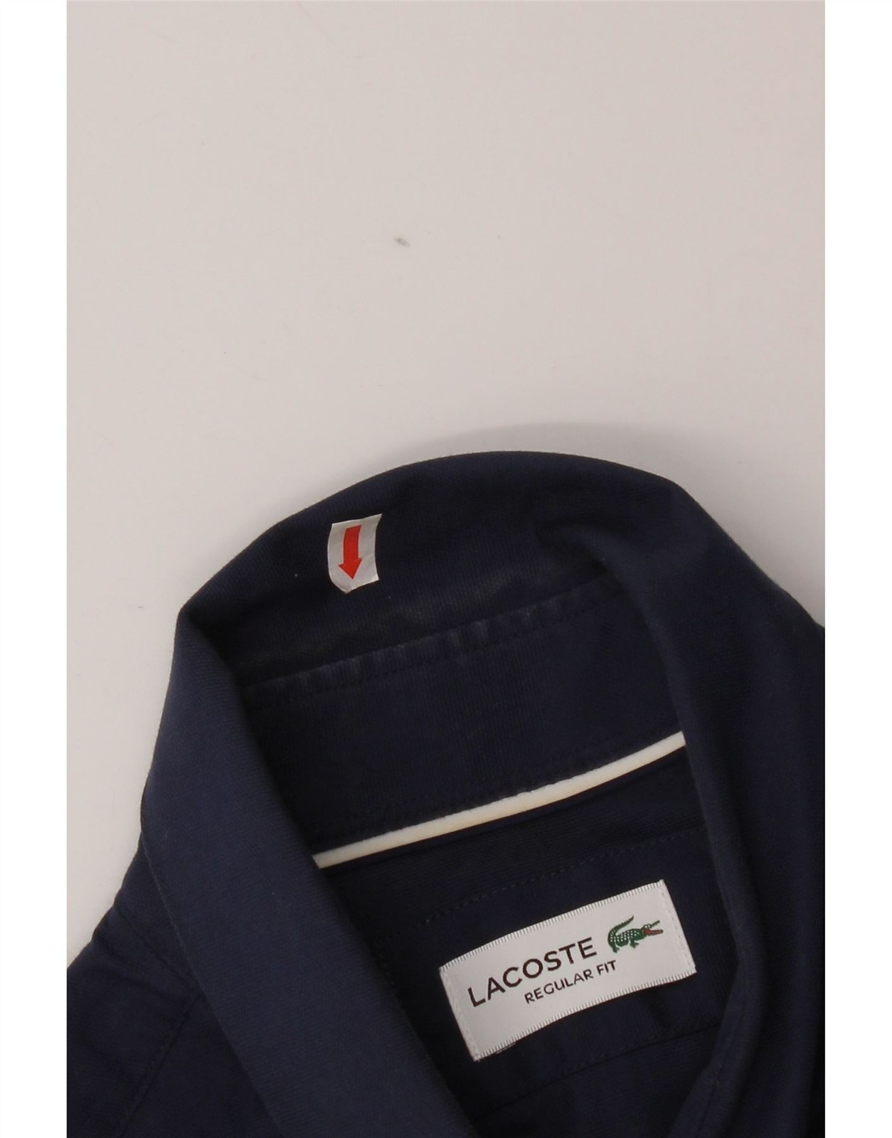 Lacoste Mens Regular Fit Shirt Size 40 15 1/2 Medium Navy Blue Cotton DO19 thumbnail 3