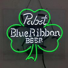 Pabst Blue Ribbon Beer Neon Sign 19"x15" Beer Bar Pub Man Cave Wall Decor
