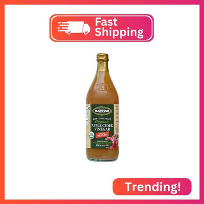 #ad 100% Raw unfiltered Organic Apple Cider Vinegar with quot;The Motherquot; 34 Oz Pack of $14.20