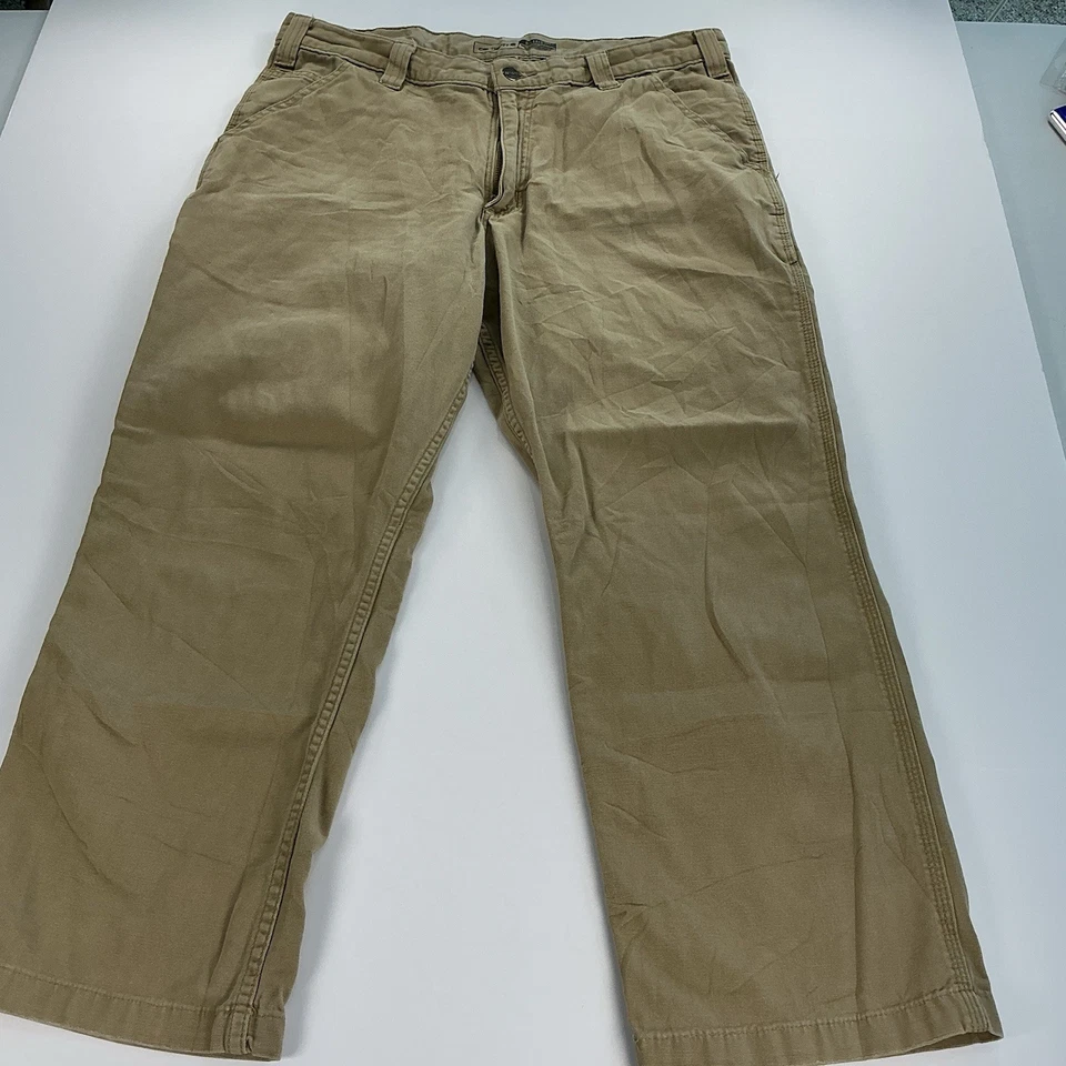 Carhartt Men's Relaxed Fit Rugged Flex Canvas Work Pants 35x28 Tan - Image 2 of 4
