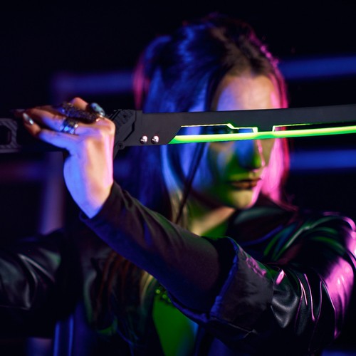 Phantom Green LED Katana Cyberpunk Prop Replica Cosplay Gift Sword Lights - Picture 11 of 13
