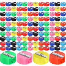 210 Pieces Pencil Sharpeners Bulk for , Mini Plastic Handheld Sharpener, Colo