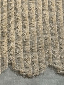 Antique/Vintage Victorian Accordion Pleated Beige Alencon Lace 7"W x 76"