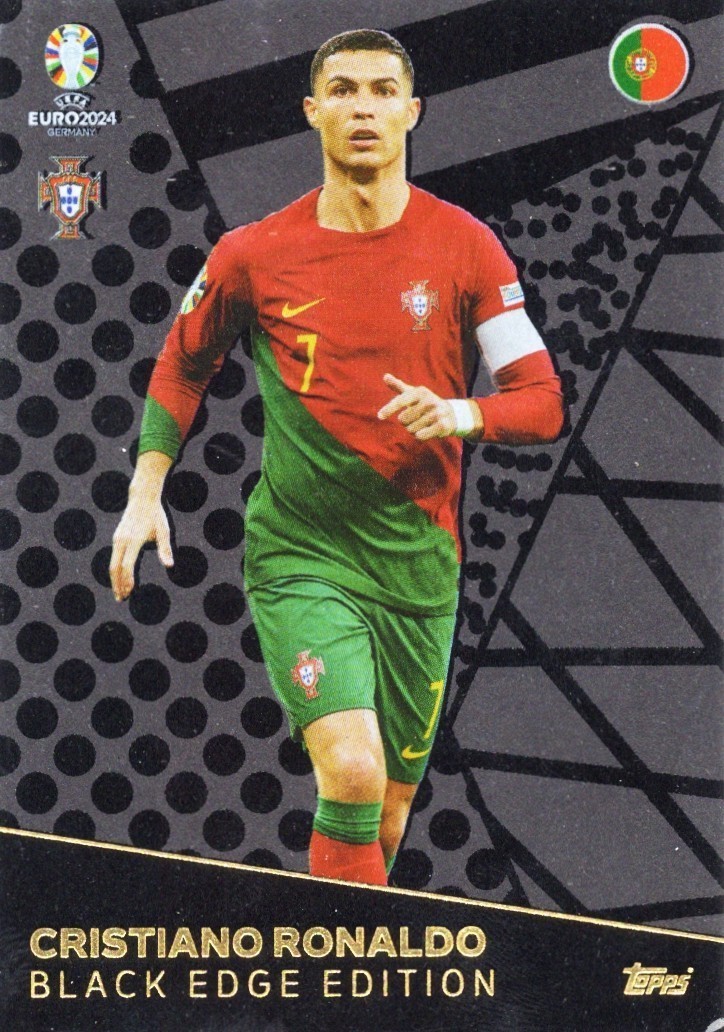 新品未使用 EURO2024モデルポルトガル代表 ロナウド No.7 M 2024 Topps Match Attax Uefa Euro - Cristiano Ronaldo #BE 7 for