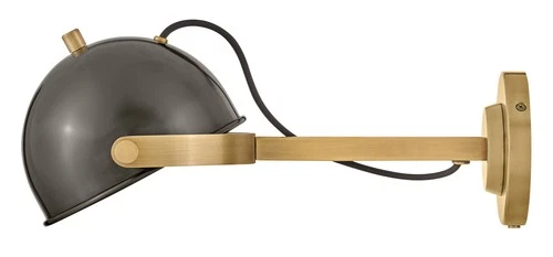 Hinkley Lighting 46470 Spence 7" Tall Wall Sconce - Matte White / Heritage Brass - Picture 8 of 12