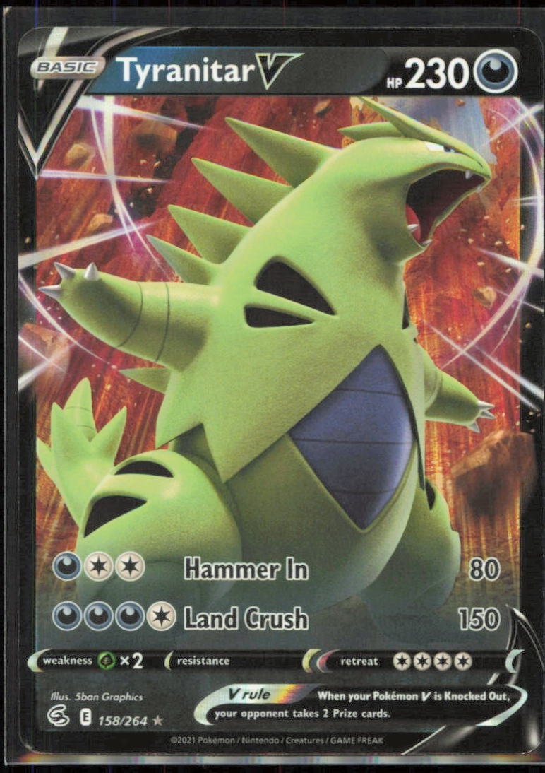 Tyranitar V Ultra Rare SWSH08: Fusion Strike #158/264 [Near Mint] Pokemon TCG