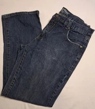 INDUSTRY SUPPLY CO.  MENS BOOT CUT JEANS (34"x32") DARK BLUE