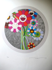 TAKASHI MURAKAMI: LITOGRAFIA "FIORI" LIMITATA, FIRMATA, NUMERATA 50x65cm