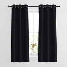 Thermal Insulated Black Drapes for Nursery  Blackout Room Darkening Curtains